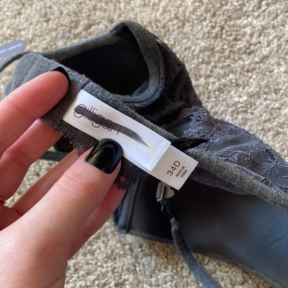 NWT Gillian & O’malley Dark Gray Push Up Bra - Picture 4 of 4